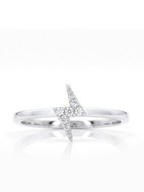 Harry Potter Lightning Bolt Scar Ring, solid 925 Sterling Silver
